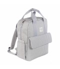 MOCHILA I LOVE VICHY GRIS WM