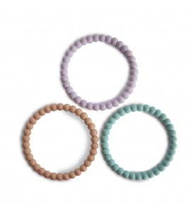 MORDEDOR PACK 3 BRAZALETES PEARL LILAC-CYAN-SOFT PEAC MUSHIE
