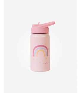 BOTELLA TERMICA INFANTIL CON PAJITA 350 ML ROSA SARO