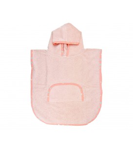 PONCHO RIZO ALGODON BTBOX ROSA 1-4 años