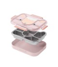 PLATO MB WONDER CON COMPARTIMENTOS ROSA