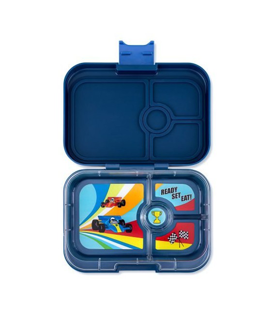 YUMBOX PANINO 4 COMPART. MONTECARLO BLUE + RACE CARS