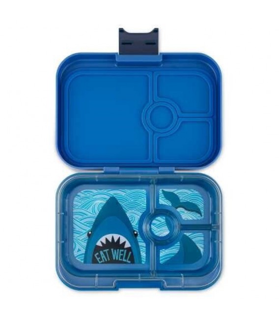 YUMBOX PANINO 4 COMPARTIMENTOS SURF BLUE + TIBURÓN