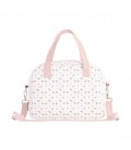 BOLSO MATERNAL PACK AURA BEIG/FLORES 16X43X37CM CAMBRAS