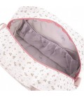 BOLSO MATERNAL PACK AURA BEIG/FLORES 16X43X37CM CAMBRAS