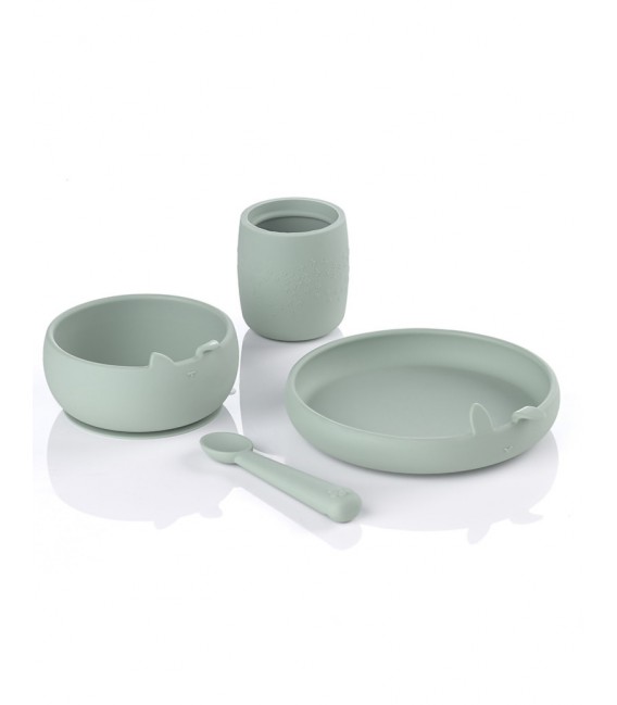 SET VAJILLA SILICONA DINNER MINT JANE