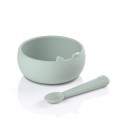 SET VAJILLA SILICONA BOWL (BOL Y CUCHARA) MINT JANE