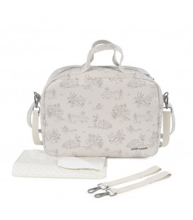 BOLSA CANASTILLA TOILE DE JOUY CREMA PASITO A PASITO