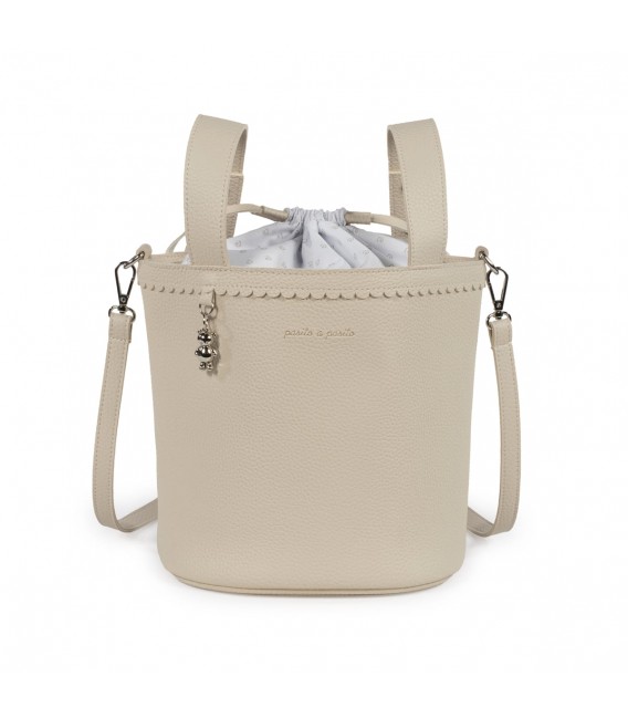 BOLSA BUCKET ICON CREAM PASITO A PASITO