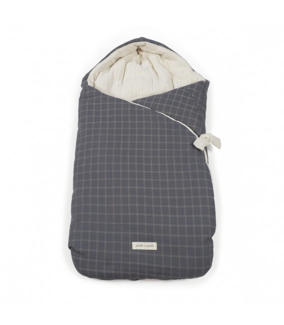 SACO CAPUCHA CUADROS TARTAN PASITO A PASITO