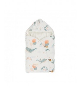 SACO ARRULLO CAPUCHA 44X88 393 MOBY 526 01 BLANCO CASUAL