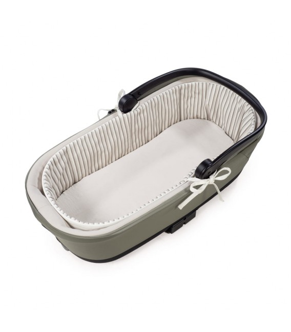 CUBRE CUCO VARILLAS + SÁBANA AJUSTABLE CUCO BOTTON RAYA