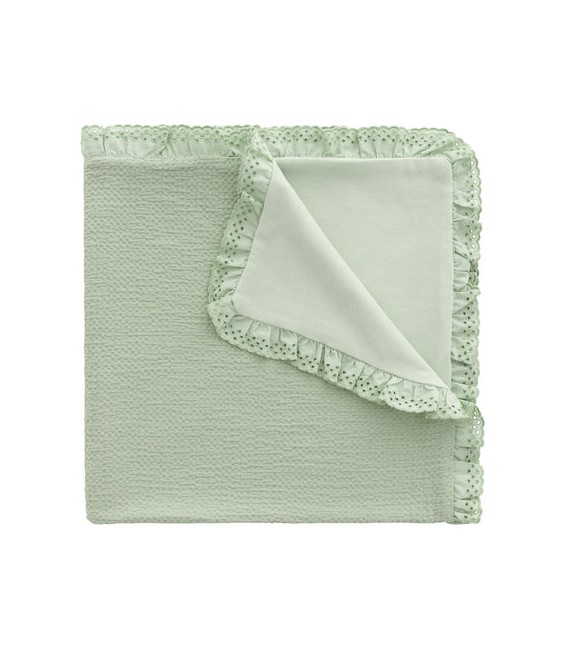 MANTA REVERSIBLE-ARRULLO SOFT VERDE CAMBRASS