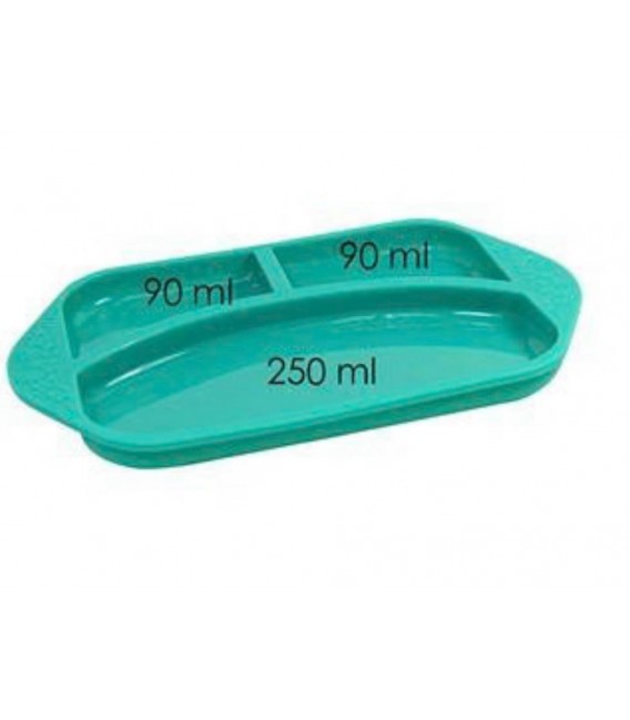 PLATO COMPARTIMENTOS DE SILICONA VERDE M&M