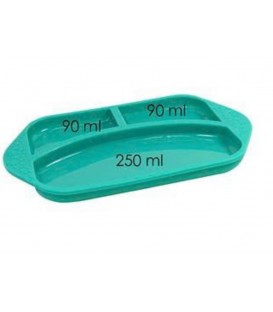 PLATO COMPARTIMENTOS DE SILICONA VERDE M&M