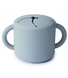 TAZA PARA SNACK SILICONA SOLID POWDER BLUE MUSHIE