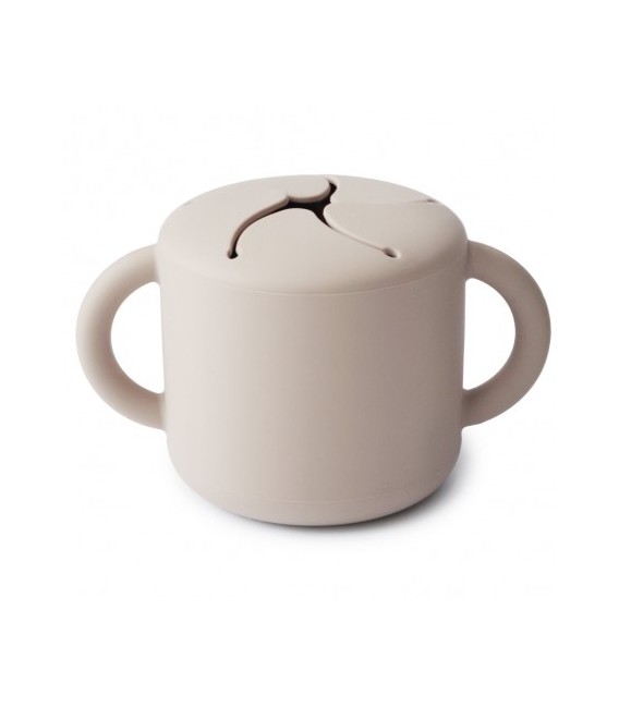 TAZA PARA SNACK SILICONA SOLID IVORY MUSHIE