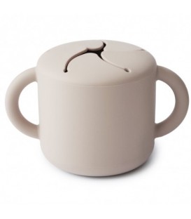 TAZA PARA SNACK SILICONA SOLID IVORY MUSHIE