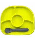 PLATO YUMI SILICONA 4  COMP+ CUCHARA BBLÜV