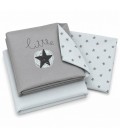 FUNDA NORDICA CUNA 60 LITTLE STAR AZUL BABYCLIC