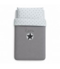 FUNDA NORDICA CUNA 60 LITTLE STAR AZUL BABYCLIC