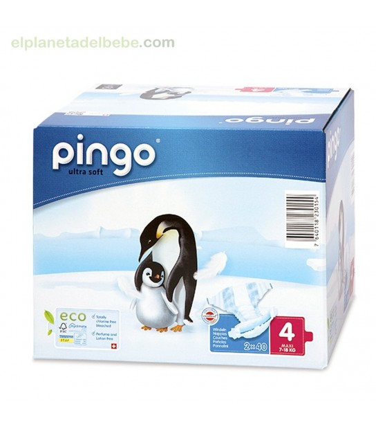 PINGO Pañales ecológicos Talla 2 Mini (pack 2 x 42)