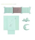 COLCHA REVERSIBLE + PROTECTOR SWEET NIGHT MENTA BIMBIDREAMS