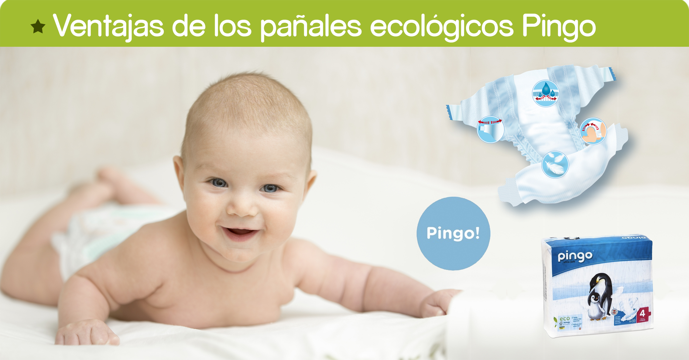 Ventajas de los pañales ecológicos Pingo